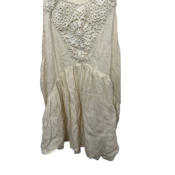 American Eagle XS Crochet Tank Top Cream Lace Boho Festival Summer - Picture 4 of 10